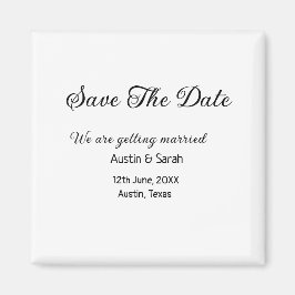 Bewaar de datum scan QR trouwwebsite moderne tekst Magneet