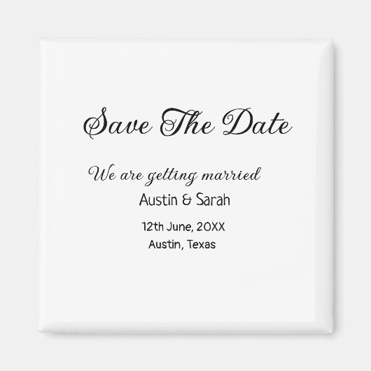 Bewaar de datum scan QR trouwwebsite moderne tekst Magneet (Voorkant)