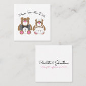 Bewaar de datum schattige teddybeer contactkaartje (Voorkant / Achterkant)