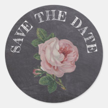 Bewaar de datum schoolbord stijl vintage roos