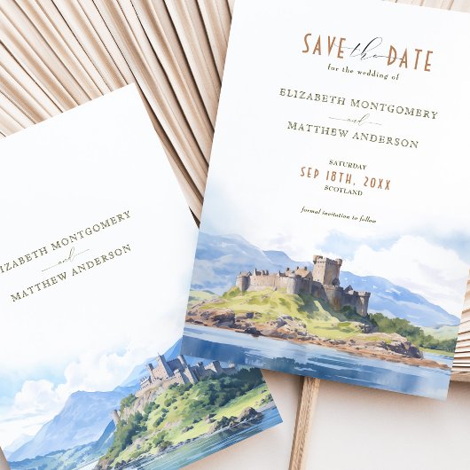 Bewaar de datum Schotland Highlands Bestemming Kaart