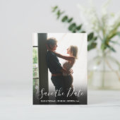 Bewaar de datum script foto aankondigingskaart (Staand voorkant)