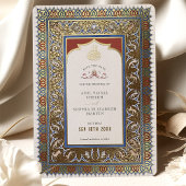 Bewaar de datum Sieraden Goud Moslim Islamitisch Folie Uitnodiging