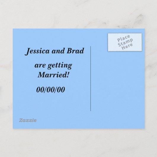 Bewaar de datum......Ski Love Aankondigingskaart (Achterkant)