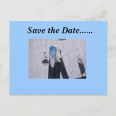 Bewaar de datum......Ski Love Aankondigingskaart (Voorkant)