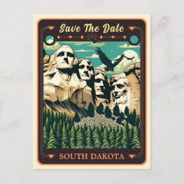 Bewaar de datum | South Dakota uitnodigingsansicht Briefkaart