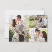 Bewaar de datum Southern Cotton 3-foto bruiloft Ka Kaart (Voorkant)