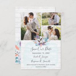 Bewaar de datum Southern Cotton Country Wedding Ka Kaart