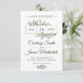 Bewaar de datum Southern Cotton Country Wedding Ka Kaart (Staand voorkant)