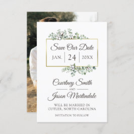 Bewaar de datum Southern Cotton Country Wedding Ka Kaart