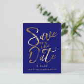Bewaar de datum | Splash of Gold Briefkaart (Staand voorkant)