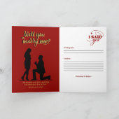 Bewaar de datum (Spreuken 18:22) Rood/Goud/Wit Kaart (Binnen)