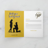 Bewaar de datum (Spreuken 18:22) Zwart/Goud/Wit Kaart (Binnen)