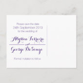 Bewaar de datum sterrenhemel sterren bruiloft brie aankondigingskaart (Achterkant)