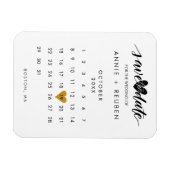 Bewaar de datum stijlvolle chique kalender magneet (Horizontaal)
