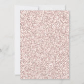 Bewaar de datum Stof Roze Uitnodiging (Achterkant)