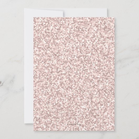 Bewaar de datum Stof Roze Uitnodiging (Achterkant)