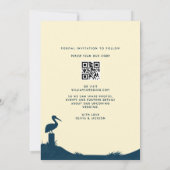  Bewaar de datum Strand Bestemming Bruiloft Kaart (Achterkant)