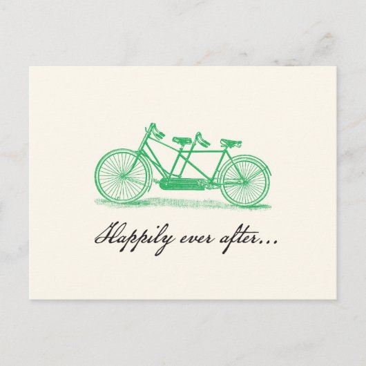 Bewaar de datum-tandem fiets ansichtkaart aankondigingskaart (Voorkant)