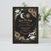 Bewaar de datum Tarot Sun Moon uitgelijnd bruiloft Informatiekaartje (Staand voorkant)