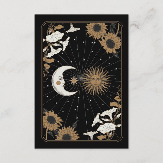 Bewaar de datum Tarot Sun Moon uitgelijnd bruiloft Informatiekaartje (Achterkant)