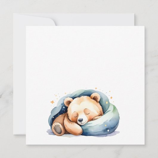 Bewaar de datum Teddy Bear Baby shower (Achterkant)