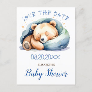 Bewaar de datum Teddy Bear Baby shower Briefkaart