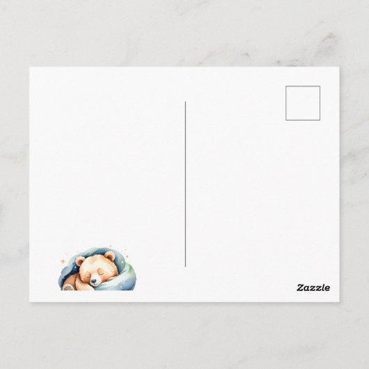 Bewaar de datum Teddy Bear Baby shower Briefkaart (Achterkant)