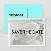 Bewaar de datum Tiffany! Aankondigingskaart (Voorkant / Achterkant)