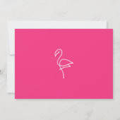 Bewaar de datum Trendy Pink & White Flamingo Custo Save The Date (Achterkant)