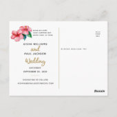 Bewaar de datum Tropical Wedding Briefkaart (Achterkant)