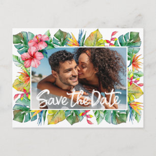 Bewaar de datum Tropical Wedding Briefkaart