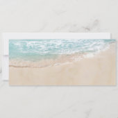 Bewaar de datum Tropisch strand Harten Instapkaart Save The Date (Achterkant)