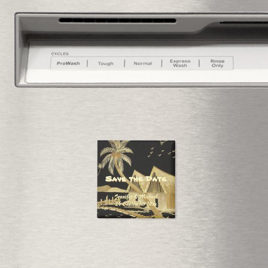 Bewaar de datum Tropische bestemming bruiloft Magneet (Insitu (Vaatwasser))