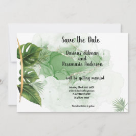 Bewaar de datum Tropische Palm Uitnodiging