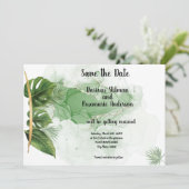 Bewaar de datum Tropische Palm Uitnodiging (Staand voorkant)