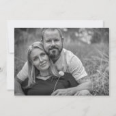 Bewaar de datum, trouwen, foto op achterkant, blau save the date (Achterkant)