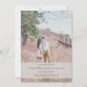 Bewaar de datum trouwfoto namaakgoud en overlay save the date (Voorkant)