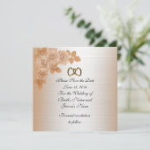 Bewaar de datum Trouwkaart elegante rozen Kaart (Staand voorkant)