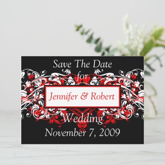 Bewaar de datum trouwkaart kaart (Staand voorkant)