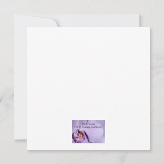 Bewaar de datum Trouwkaart orchidee Save The Date (Achterkant)