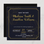 Bewaar de datum trouwreceptie uitnodiging (Voorkant / Achterkant)