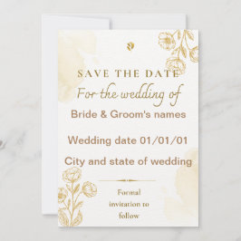 Bewaar de datum trouwuitnodiging save the date