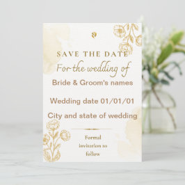 Bewaar de datum trouwuitnodiging save the date