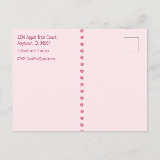 Bewaar de datum tweede verjaardag voor een meisje aankondigingskaart (Achterkant)