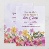 Bewaar de datum uitnodigingen (Voorkant / Achterkant)