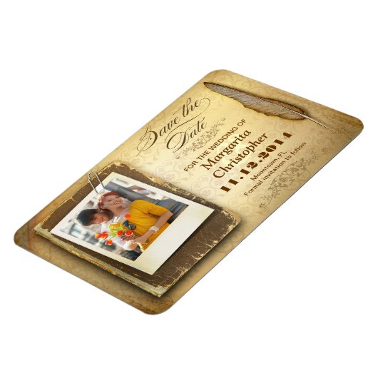 Bewaar de datum unieke fotomagneten Magneet (Linkerzijde)