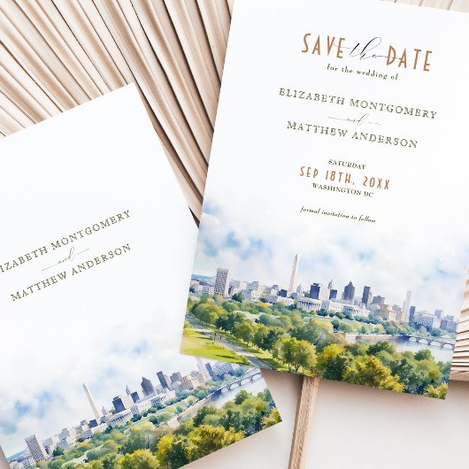 Bewaar de datum van bestemming Washington DC Kaart