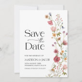 Bewaar de datum van de bloemuitnodiging kaart (Voorkant)