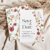 Bewaar de datum van de bloemuitnodiging kaart